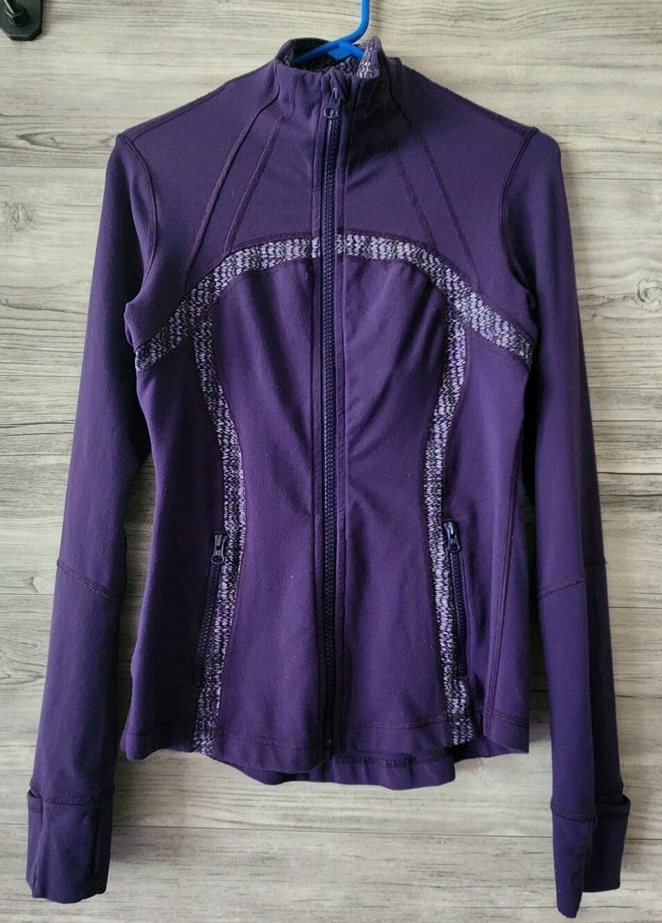 Lululemon Ladies Define Jacket Dense Purple/Ziggy Wee Caspian Size 8 Excellent